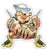 POPEYE NAVY STRONG CARTOON STICKER