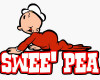 SWEET PEA POPEYE CARTOON STICKER