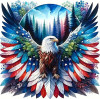 EAGLE PATRIOTIC AI ART STICKER 6