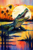 ALLIGATOR WILD ANIMAL AI ART STICKER 05