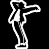 michael jackson silhouette band sticker