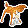 Bambi and thumper Cartoon Sticker