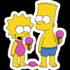 bart lisa ice cream simpsons sticker