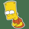 bart simpson looks ill sticker