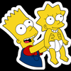 bart small lisa simpsons sticker