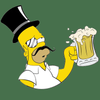 homer cheers simpsons sticker