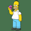 homer eats donut simpsons sticker