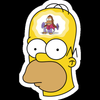 homer monkey head simpsons sticker