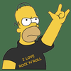 homer rock and roll simpsons Sticker