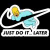 homer simpson just do it later