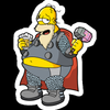 homer thor Simpsons Sticker