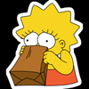 lisa vomiting simpsons sticker
