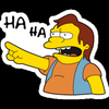 nelson HA HA simpsons sticker