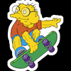 simpsons hans moleman skateboard simpson sticker