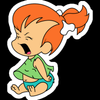 Pebbles Flintstone CRYING Color Decal Sticker