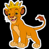 lion king simba king weatherproof sticker