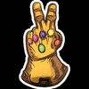 The Infinity Gauntlet Deuces Sticker