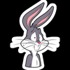bugs bunny frightened cartoon sticker