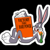 bugs bunny reading book cartoon sticker