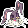 bugs bunny tired cartoon sticker