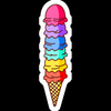rainbow dips ice cream food sticker