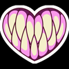 teeth heart cartoon sticker