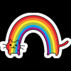 kawaii rainbow cat LGBTQ sticker