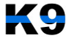 Thin Blue Line K9 Logo Decal 02