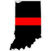 Thin Red Line Flag INDIANA STICKER