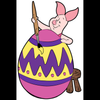 piglet easter cartoon sticker