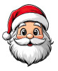 Santa Claus face CHRISTMAS STICKER