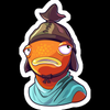 fortnite sad fishstick skin gamer sticker