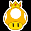 mario super mushroom crown gamer sticker