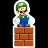 super mario luigi bricks gamer sticker
