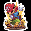 super mario victory gamer sticker