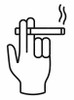 have a smoke hand diecut decal