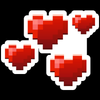 minecraft hearts gamer sticker