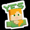 minecraft YES gamer sticker