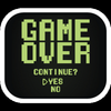 retro creen game over gamer sticker