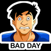 jackie chan bad day guy sticker