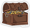 Treasure Chest guy sticker