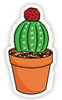 Cactus plant flower sticker