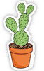 Flat Mini Cactus plant flower sticker