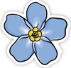 Forget Me Not plant flower sticker