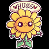 hugs flower sticker