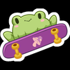 frog skateboard sk8 sticker