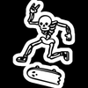 skateboard skeleton sk8 sticker