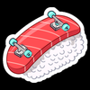 sushi skateboard sk8 sticker