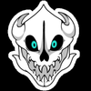 horned skull mask SKULL STICKER