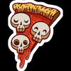 skull pizza SKULL STICKER